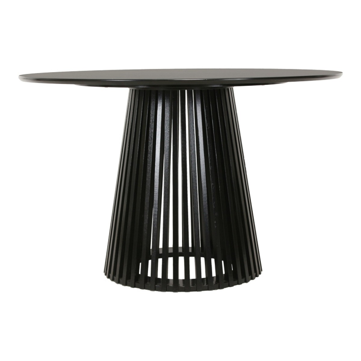 Τραπέζι Domonic pakoworld mdf σε μαύρη απόχρωση Φ120x75εκ