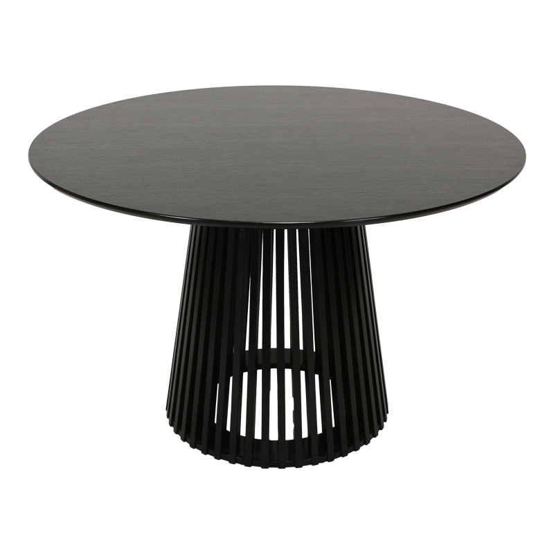 Τραπέζι Domonic pakoworld mdf σε μαύρη απόχρωση Φ120x75εκ