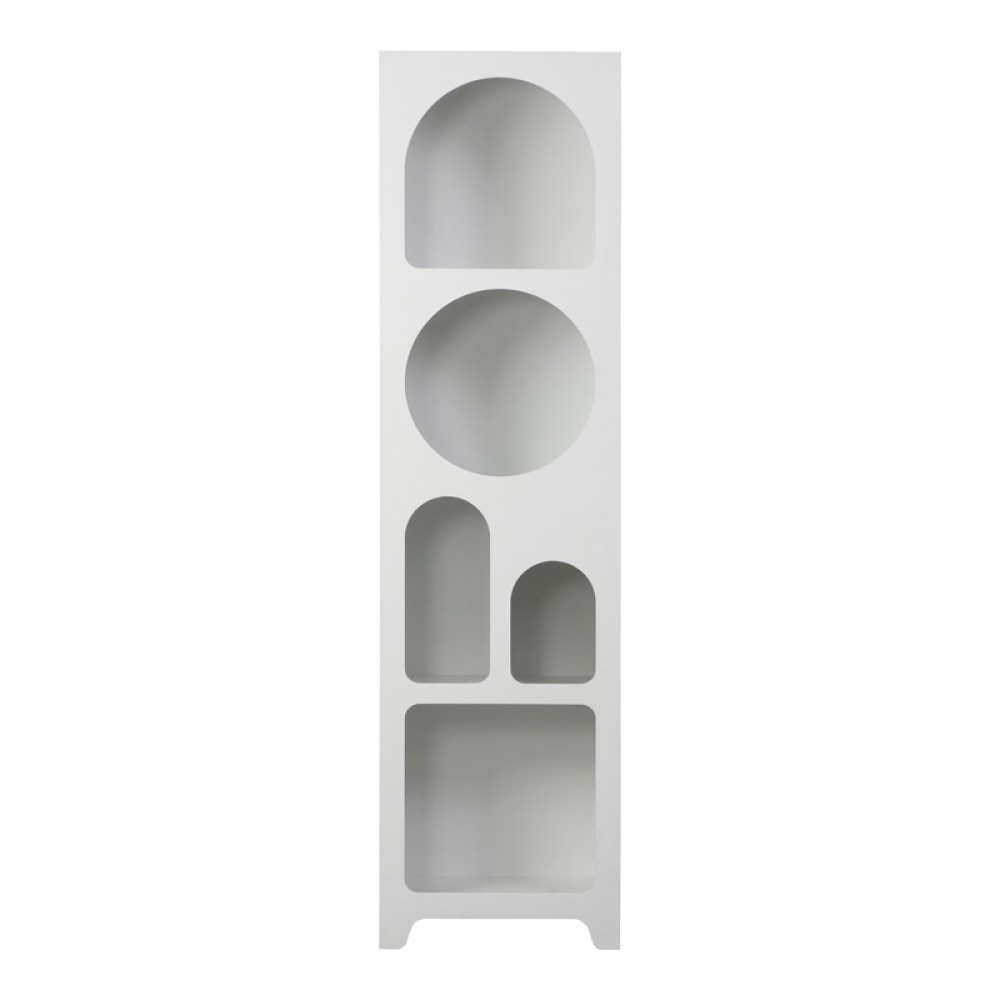 Βιβλιοθήκη Emersi pakoworld mdf σε λευκή απόχρωση 48x35x180εκ