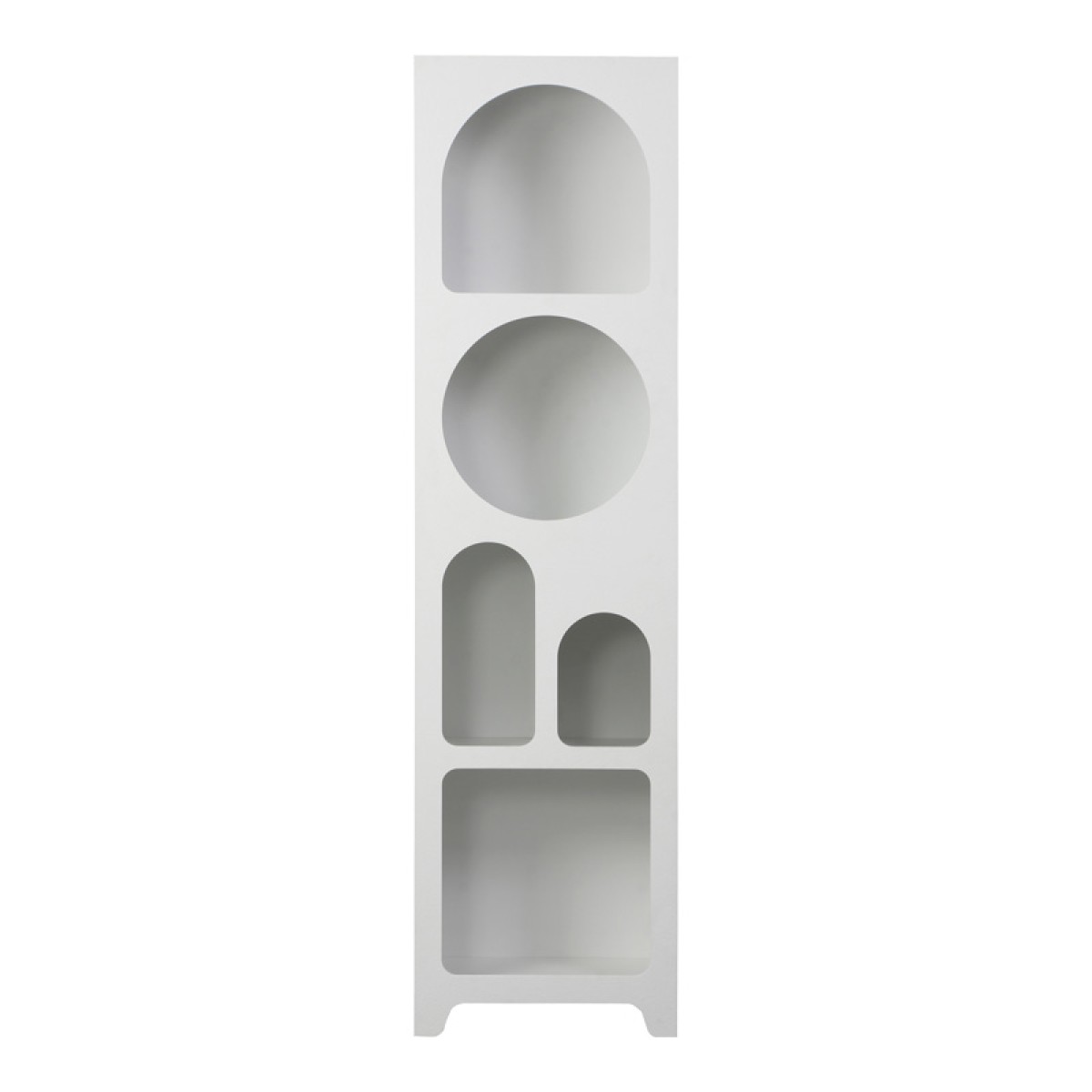 Βιβλιοθήκη Emersi pakoworld mdf σε λευκή απόχρωση 48x35x180εκ