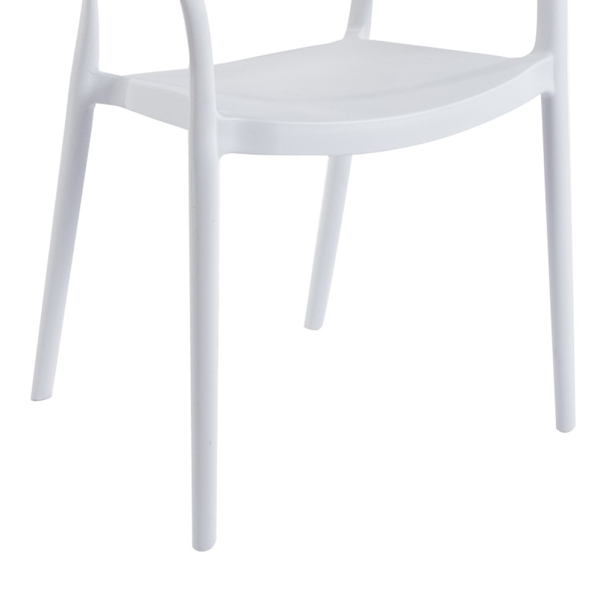 Πολυθρόνα Ankara pakoworld στοιβαζόμενη pp-pe rattan σε λευκή-φυσική απόχρωση 54x55.5x77εκ