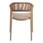 Πολυθρόνα Ankara pakoworld στοιβαζόμενη pp-pe rattan σε μόκα-φυσική απόχρωση 54x55.5x77εκ