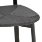 Καρέκλα Clareta pakoworld rubberwood-σχοινί σε μαύρη απόχρωση 53x55x79εκ