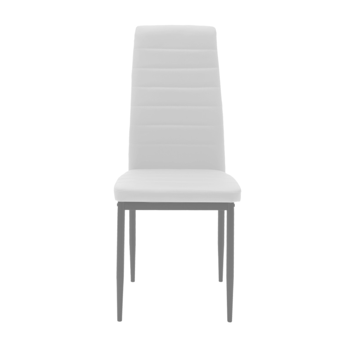 Καρέκλα Parker pakoworld μέταλλο-PU λευκό-γκρι πόδι 42x48x98εκ