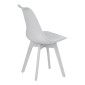 Καρέκλα Gaston I pakoworld PP-PU σε λευκή απόχρωση 48.5x53.5x81.5εκ