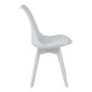 Καρέκλα Gaston I pakoworld PP-PU σε λευκή απόχρωση 48.5x53.5x81.5εκ