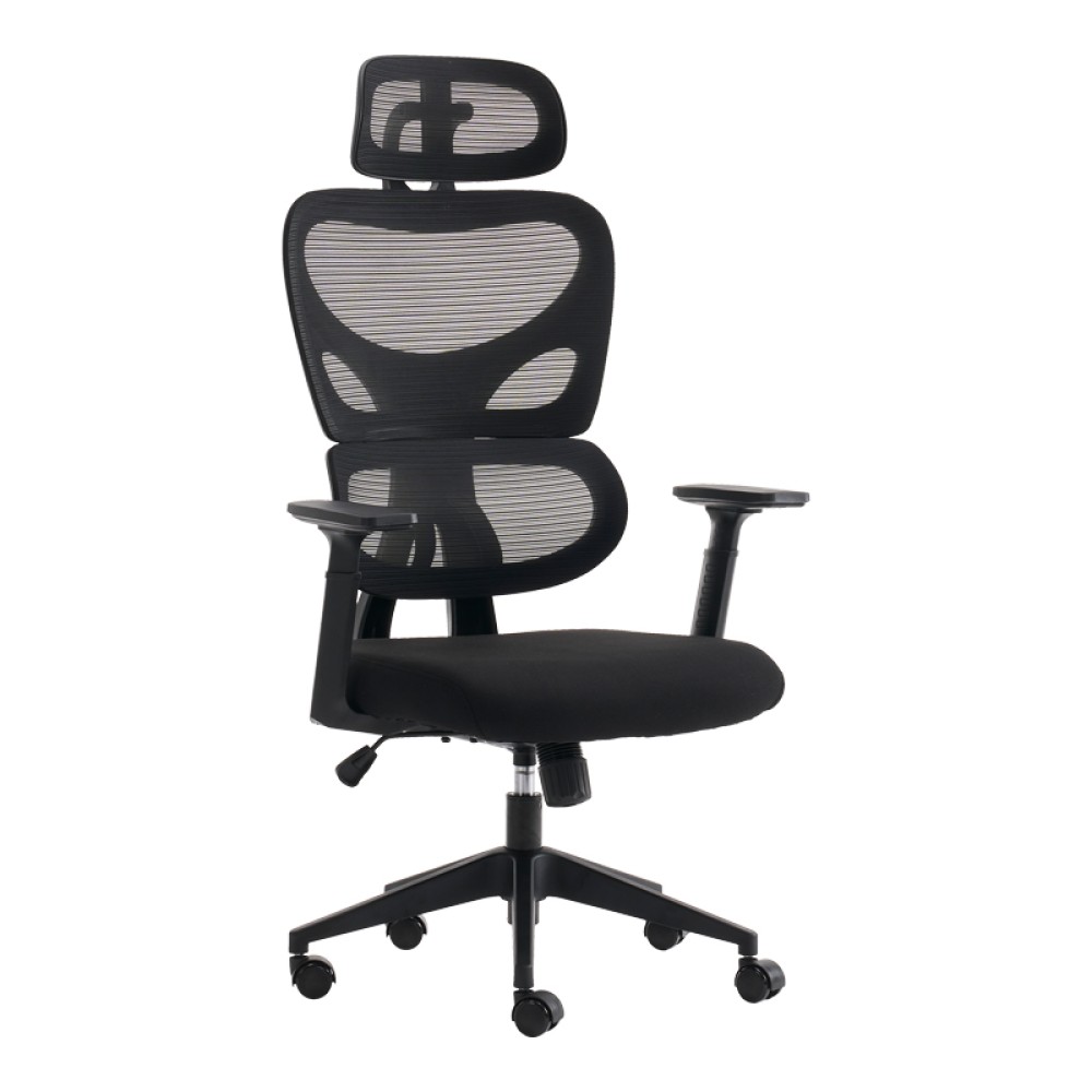 Καρέκλα γραφείου διευθυντή Cadrey pakoworld mesh μαύρο 67x64x120-128εκ Καρέκλα γραφείου διευθυντή Cadrey pakoworld mesh μαύρο 67x64x120-128εκ