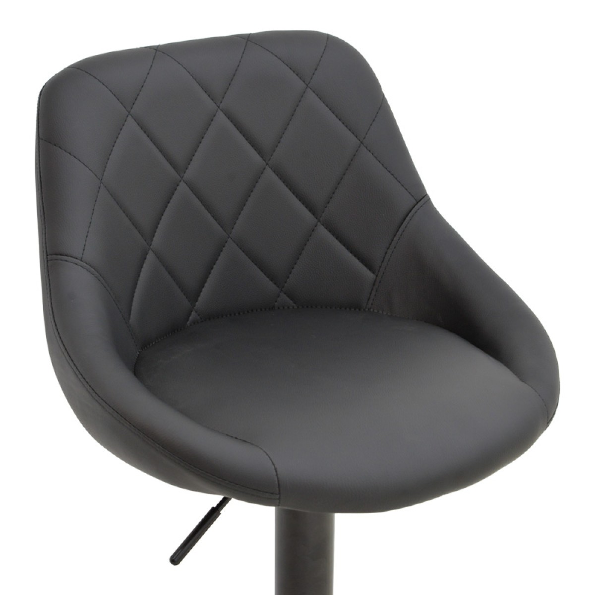 Σκαμπό μπαρ Boronez pakoworld πτυσσόμενο μαύρο pu-με μαύρη βάση 47x49x112εκ