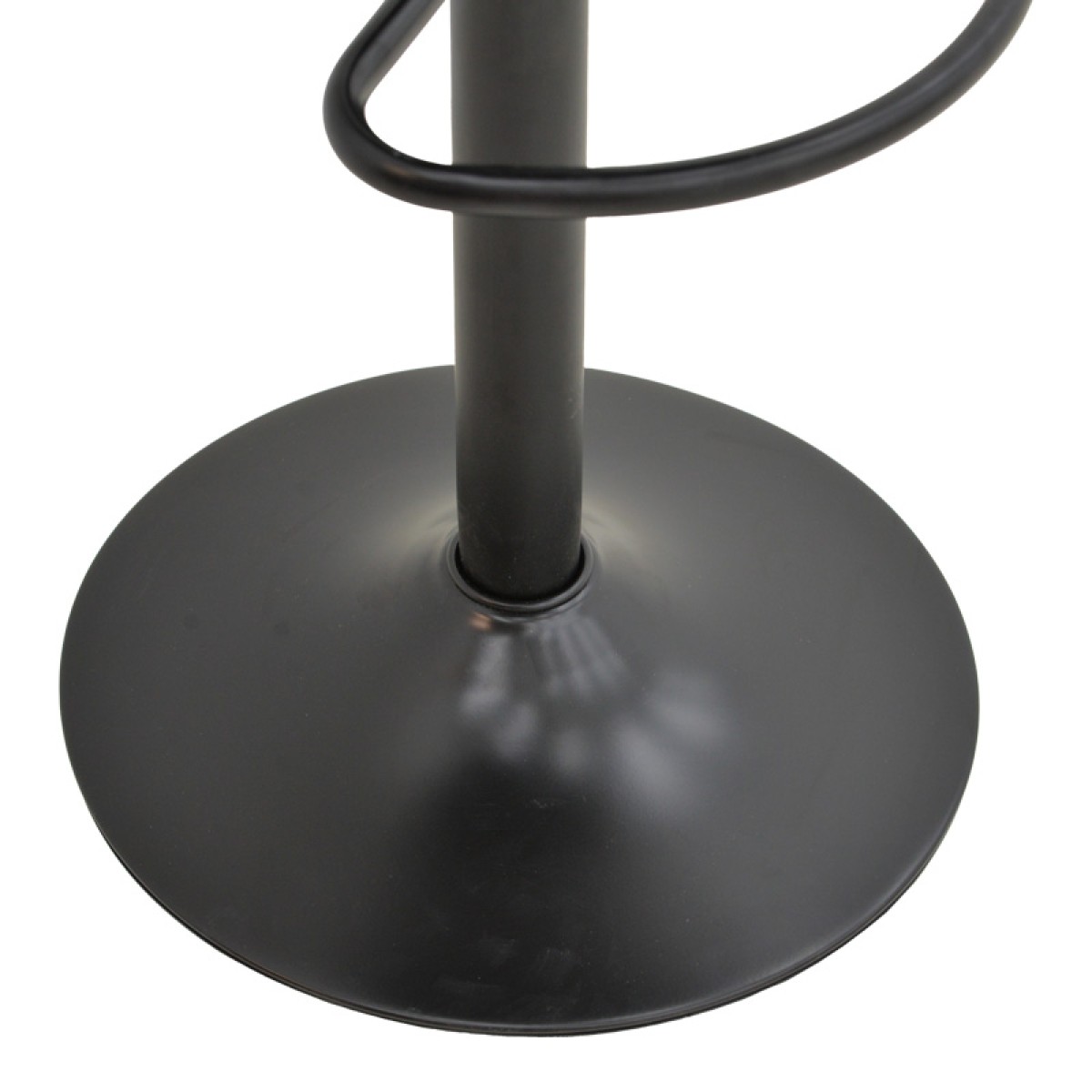 Σκαμπό μπαρ Boronez pakoworld πτυσσόμενο μαύρο pu-με μαύρη βάση 47x49x112εκ