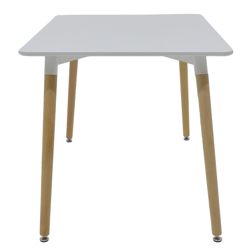 Τραπέζι Natali pakoworld MDF λευκό-πόδια φυσικό 120x80x76εκ