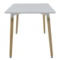 Τραπέζι Natali pakoworld MDF λευκό-πόδια φυσικό 120x80x76εκ