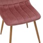 Καρέκλα Noor pakoworld βελούδο σάπιο μήλο - πόδια σε φυσική απόχρωση 44x53x86εκ