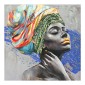Πίνακας σε καμβά Africana Inart 100x3x100εκ