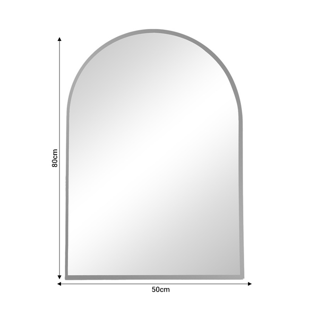 Καθρέπτης Mirrory Inart μαύρο αλουμίνιο 50x2.5x80εκ Καθρέπτης Mirrory Inart μαύρο αλουμίνιο 50x2.5x80εκ