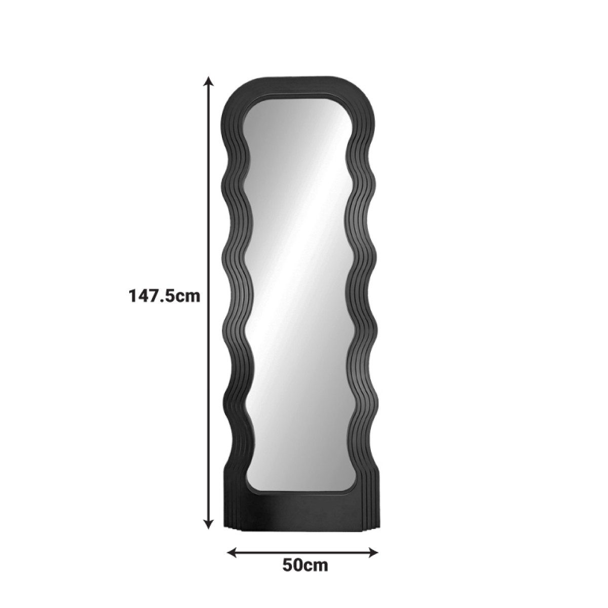 Καθρέπτης Spejo Inart λευκό PP 50x2.8x147.5εκ