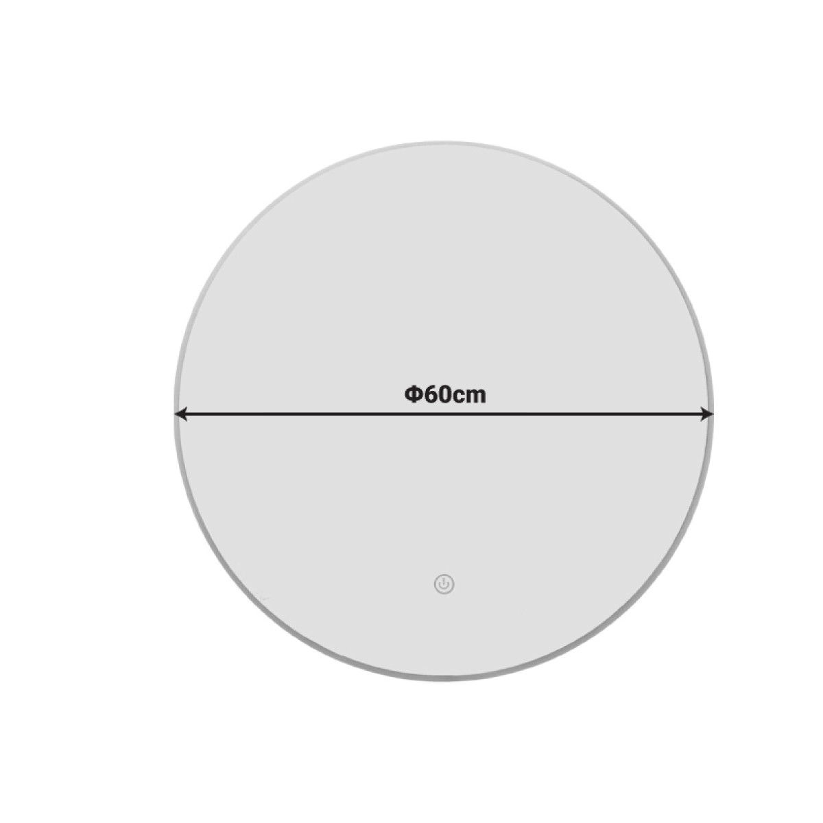 Καθρέπτης Led Lucox Inart pp-αλουμίνιο Φ60x3εκ Καθρέπτης Led Lucox Inart pp-αλουμίνιο Φ60x3εκ