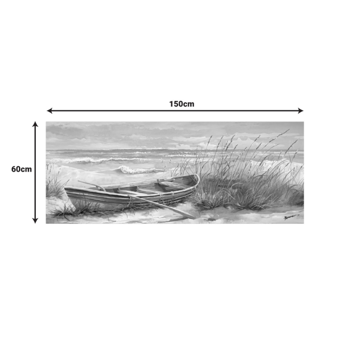 Πίνακας σε καμβά Barcu Inart με πλαίσιο 150x3.5x60εκ