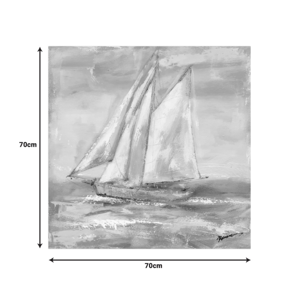 Πίνακας σε καμβά Siedo Inart με πλαίσιο 70x3.5x70εκ