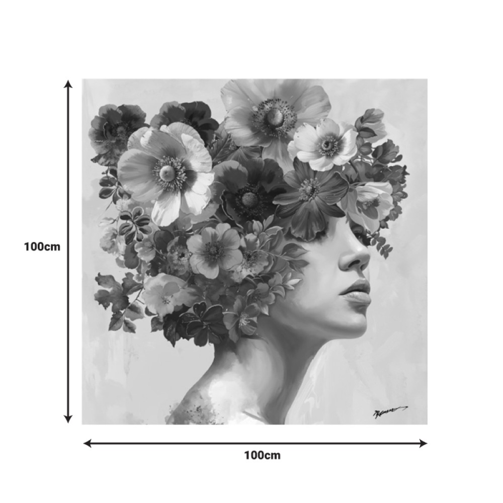 Πίνακας σε καμβά Mavare Inart με πλαίσιο 100x3.5x100εκ