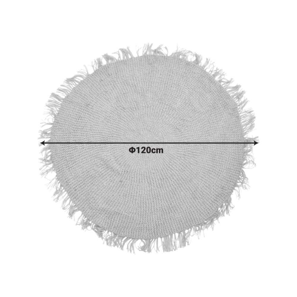 Χαλί Chata Inart γιούτα σε φυσική απόχρωση Φ120x1εκ Χαλί Chata Inart γιούτα σε φυσική απόχρωση Φ120x1εκ