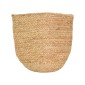 Διακοσμητικό καλάθι Mideko Inart γιούτα σε φυσική απόχρωση Φ25x25εκ