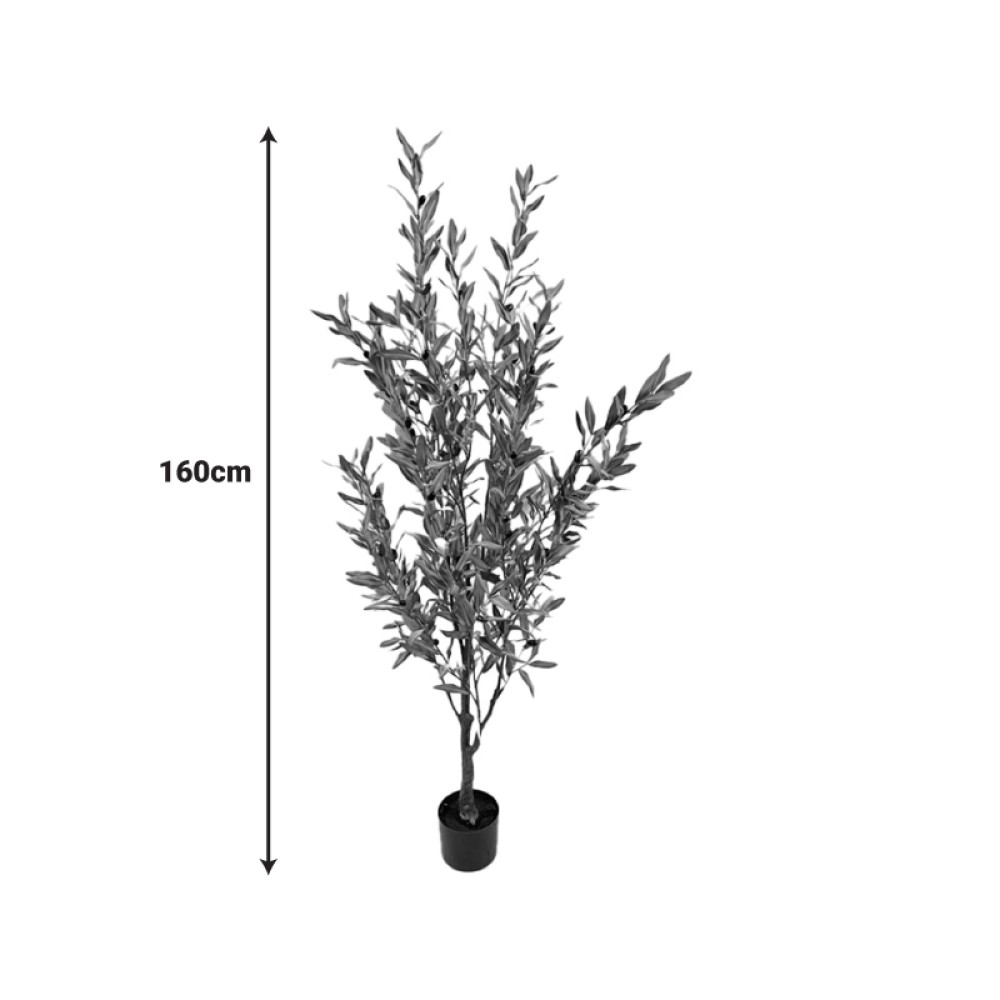 Διακοσμητικό φυτό Olive tree II σε γλάστρα Inart πράσινο pp Υ160εκ