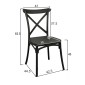 Καρέκλα Crossie pakoworld pp σε απόχρωση cappucino 38x46.5x82εκ