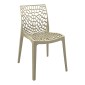 Καρέκλα στοιβαζόμενη Hush pakoworld pp σε cappuccino απόχρωση 50x57x81εκ