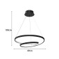 Φωτιστικό οροφής Rexon pakoworld led μέταλλο μαύρο Φ49x12εκ