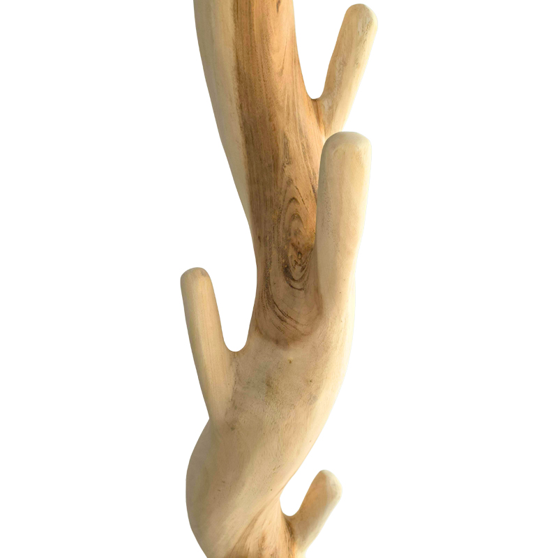 Καλόγερος Renzo pakoworld suar ξύλο σε φυσική απόχρωση 30x30x200εκ