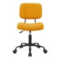 Καρέκλα γραφείου Warra pakoworld ύφασμα κίτρινο 50x52x76-86εκ