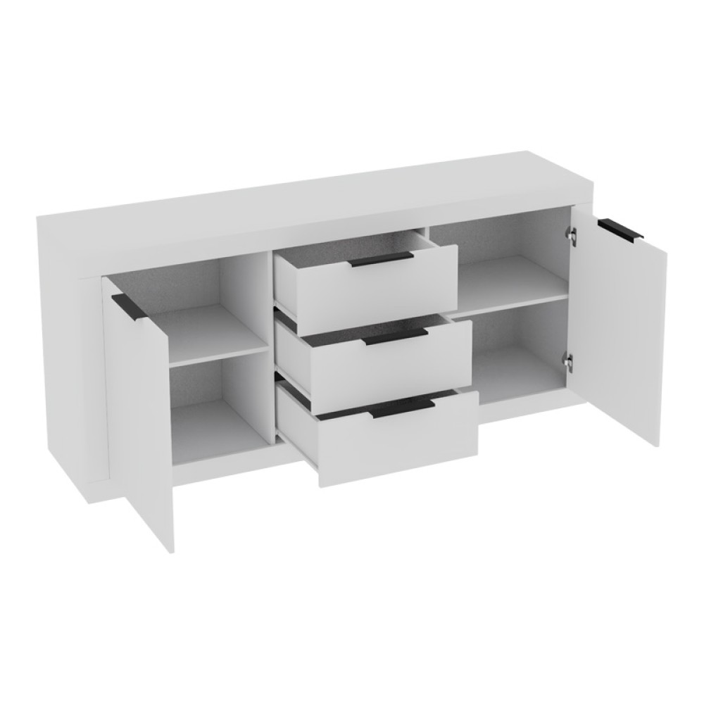Μπουφές Doha pakoworld σε λευκή απόχρωση 180x45x80.5εκ