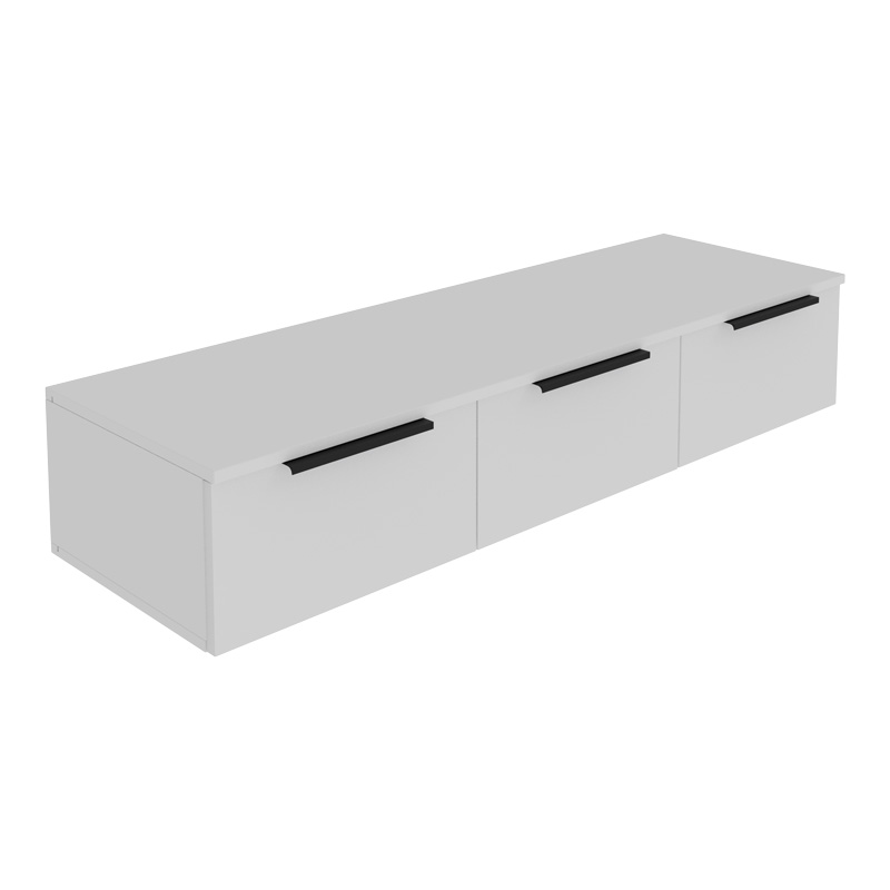 Κονσόλα με 3 συρτάρια Doha pakoworld σε λευκή απόχρωση 120x39x22cm