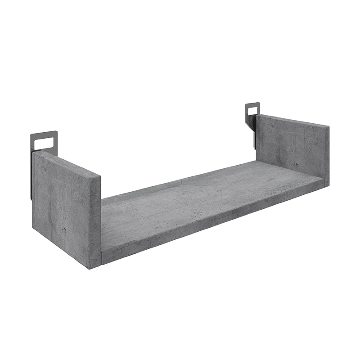 Ραφιέρα τοίχου Derva pakoworld σε cement γκρι απόχρωση 45x15x10cm
