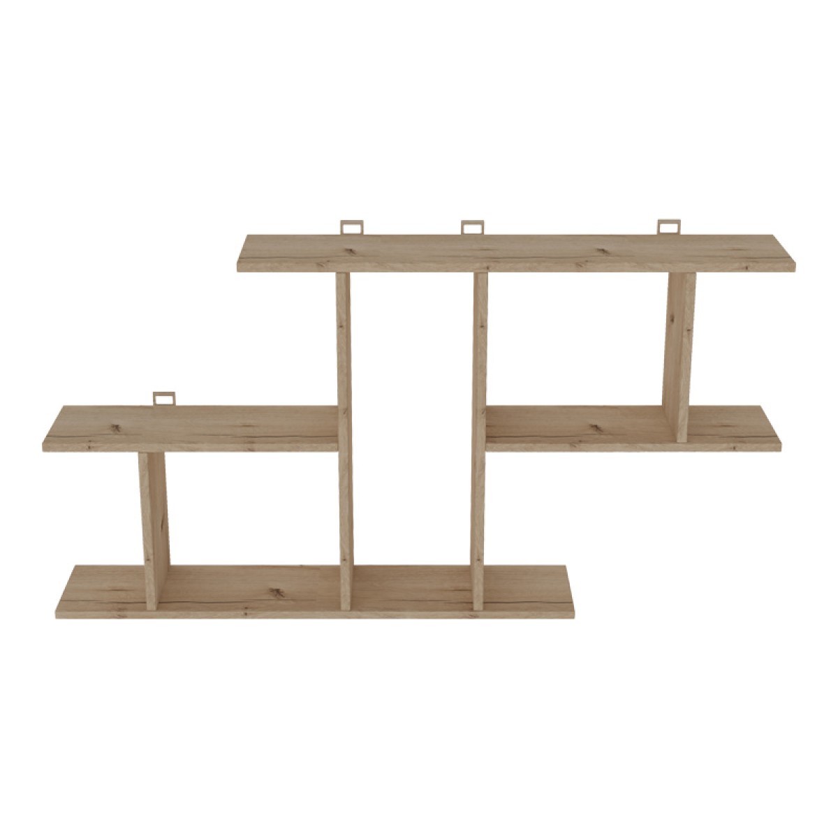 Ραφιέρα τοίχου Vertoura pakoworld σε oak απόχρωση 116x18.5x60cm