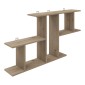 Ραφιέρα τοίχου Vertoura pakoworld σε oak απόχρωση 116x18.5x60cm