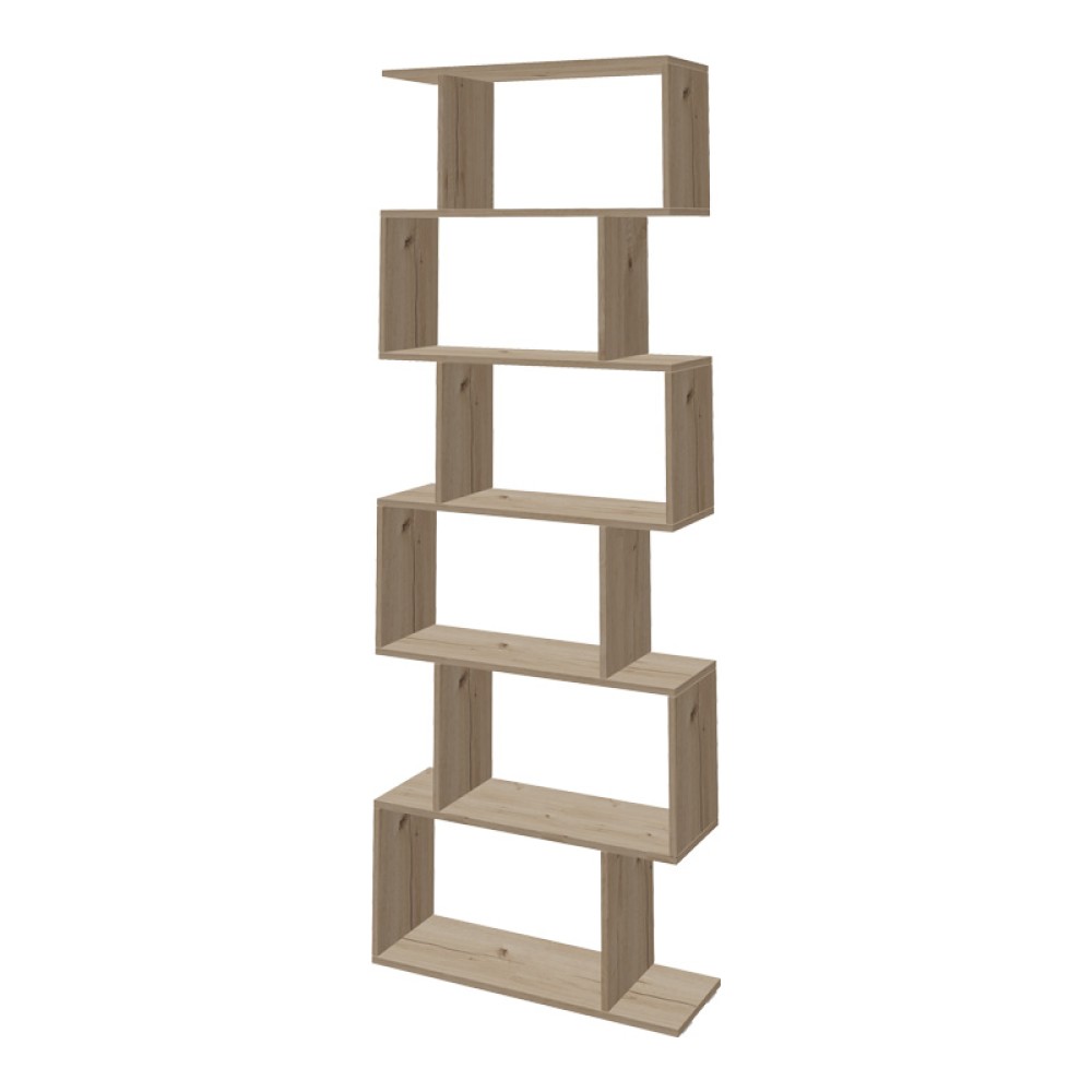 Βιβλιοθήκη Sezen pakoworld σε oak απόχρωση 70x24x191.5εκ