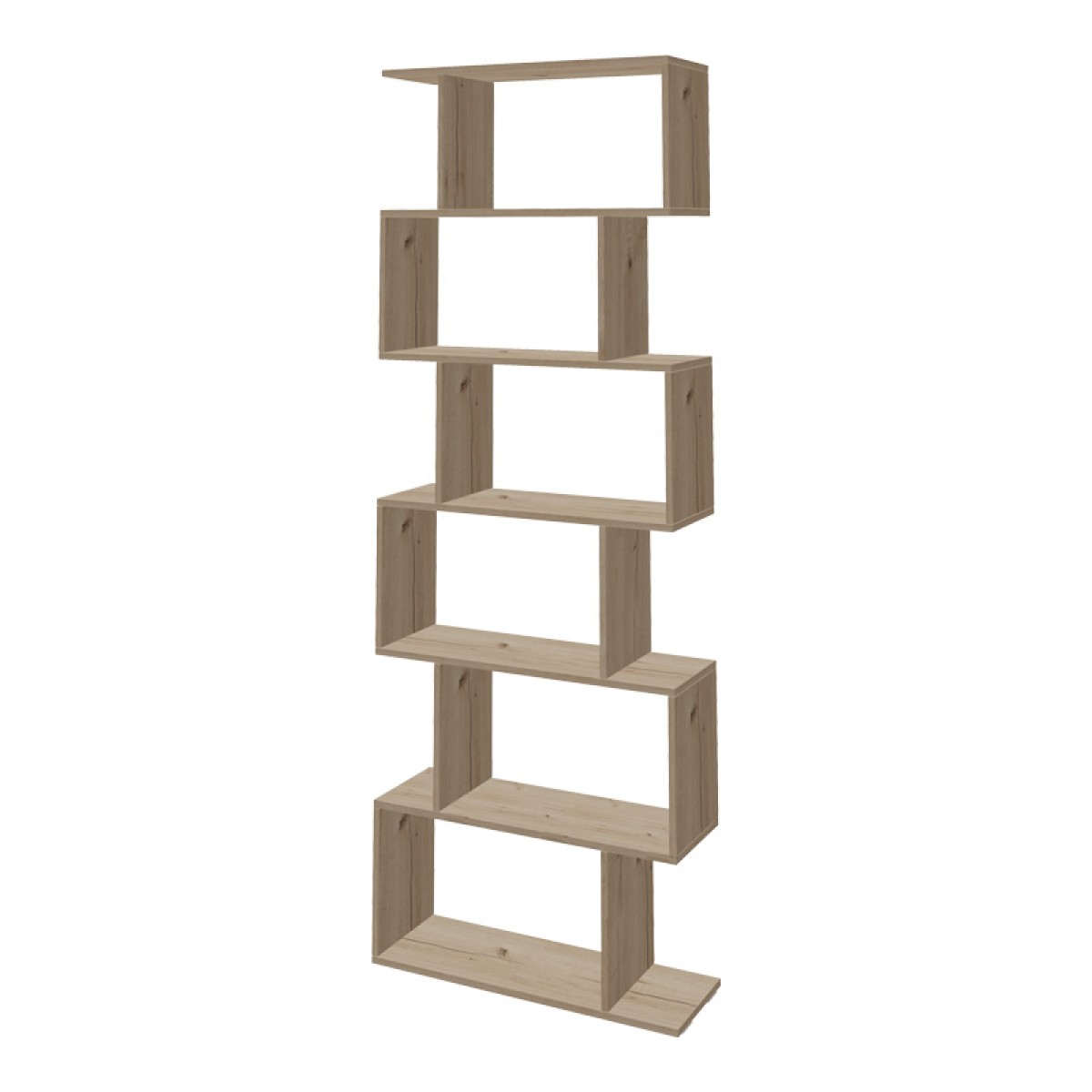 Βιβλιοθήκη Sezen pakoworld σε oak απόχρωση 70x24x191.5εκ