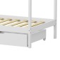 Παιδικό κρεβάτι Mellin τ.Montessori με 2 συρτάρια pakoworld ξύλο πεύκου σε λευκή απόχρωση 90x190εκ