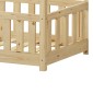 Παιδικό κρεβάτι Bambie με κιγκλίδωμα τ.Montessori pakoworld ξύλο πεύκου σε φυσική απόχρωση 70x140εκ