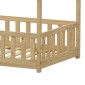 Παιδικό κρεβάτι Callan τ.Montessori με κιγκλίδωμα pakoworld ξύλο πεύκου σε φυσική απόχρωση 90x190εκ