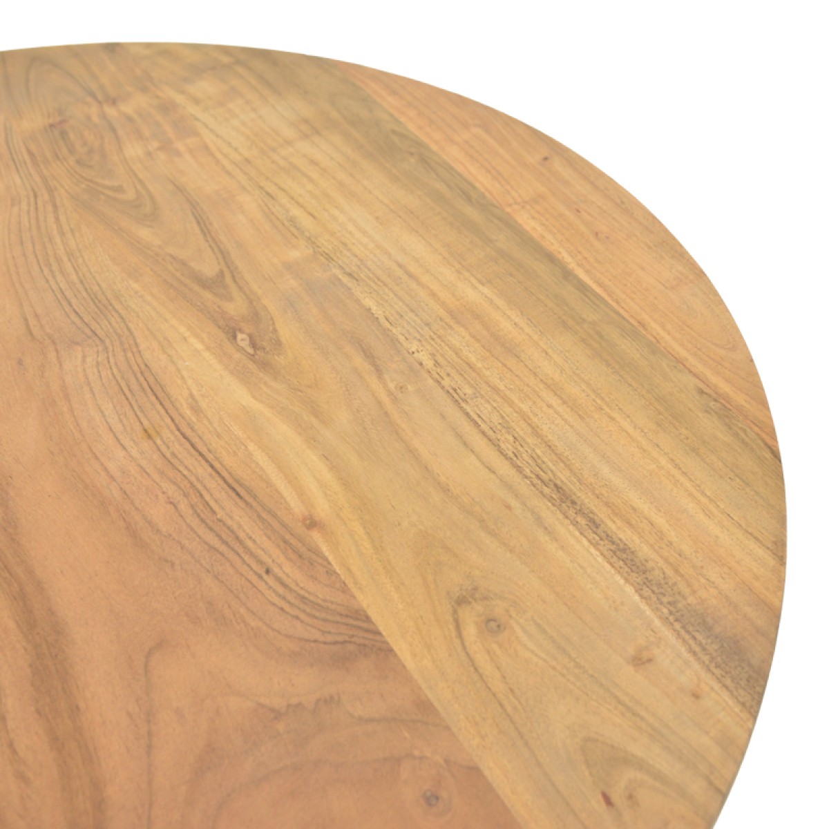 Τραπέζι σαλονιού Radiane pakoworld μασίφ ξύλο ακακίας σε φυσική απόχρωση Φ80x40εκ