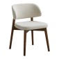 Καρέκλα Siena pakoworld rubberwood σε καρυδί-εκρού απόχρωση 48x50x81εκ