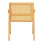 Πολυθρόνα Winslow pakoworld rubberwood-rattan σε φυσική απόχρωση 51x54x80εκ
