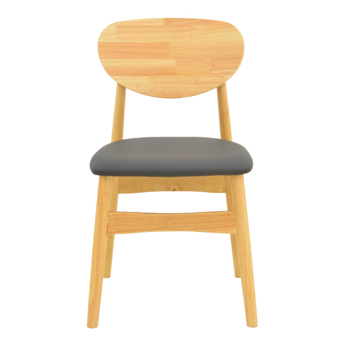 Καρέκλα Cardith pakoworld rubberwood-plywood σε φυσική απόχρωση-pu μαύρο 48x51x78εκ