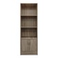 Βιβλιοθήκη Tekaro I pakoworld σε sonoma απόχρωση 57x33x180εκ
