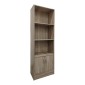 Βιβλιοθήκη Tekaro I pakoworld σε sonoma απόχρωση 57x33x180εκ