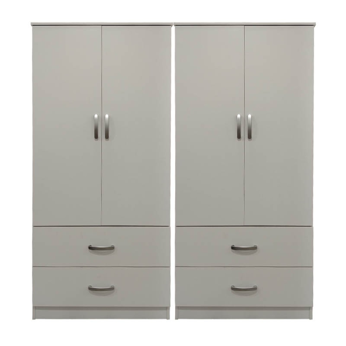 Ντουλάπα τετράφυλλη με συρτάρια Lego pakoworld λευκή 160x42x180εκ