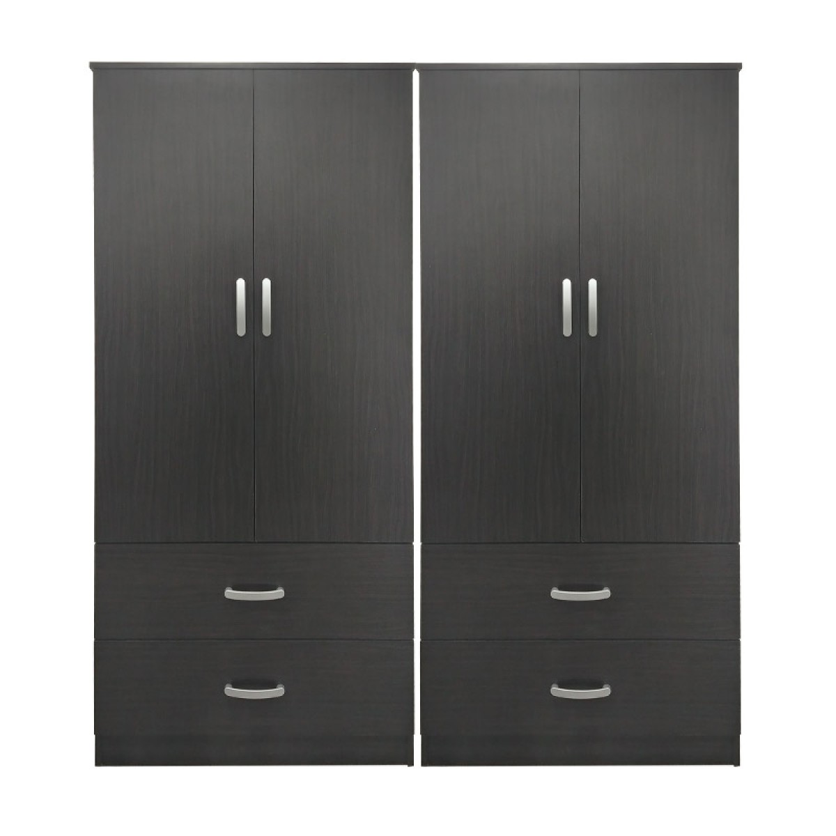 Ντουλάπα τετράφυλλη με συρτάρια Lego pakoworld wenge 160x42x180εκ