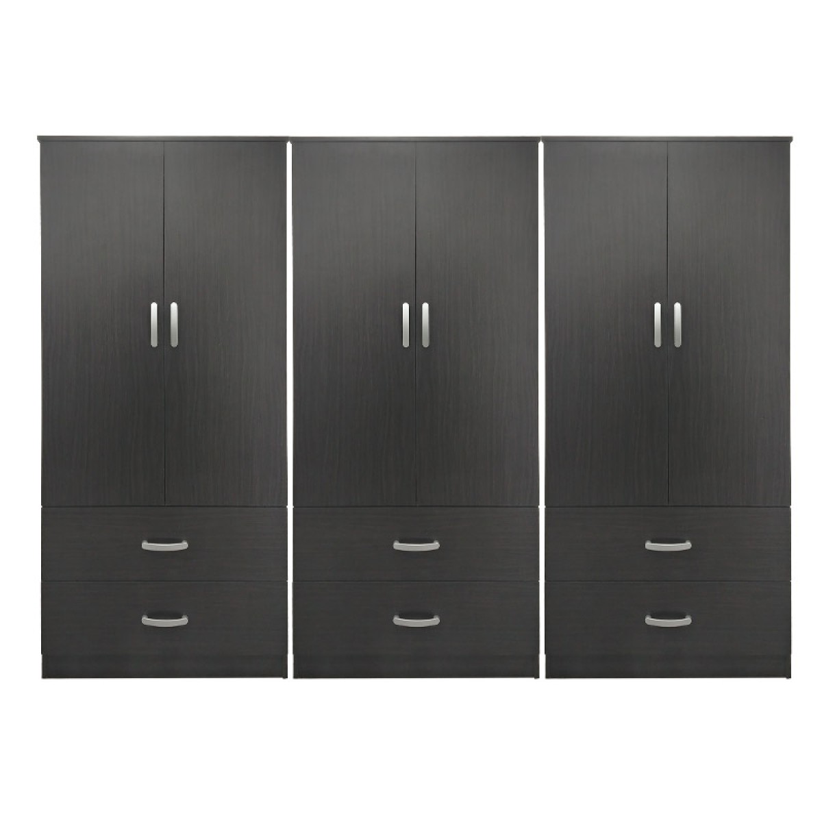 Ντουλάπα εξάφυλλη με συρτάρια Lego pakoworld wenge 240x42x180εκ